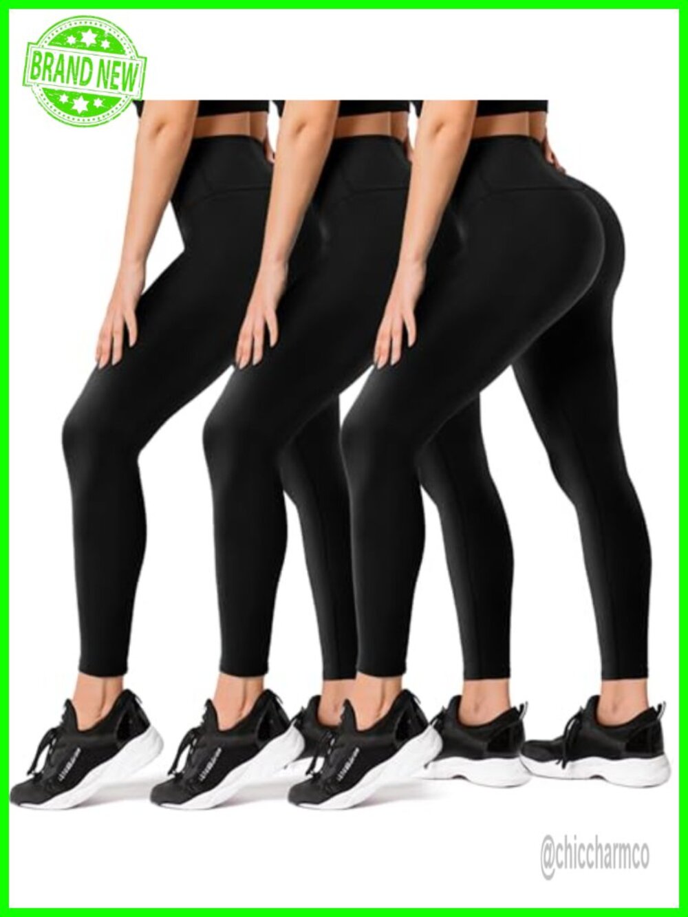 FULLSOFT 3 Pack Leggings High Waisted Yoga Pants Tummy Control